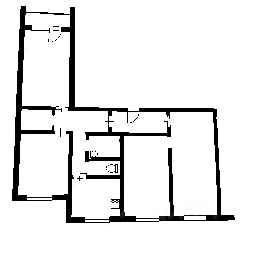 Планировка этой квартиры по данным Циан