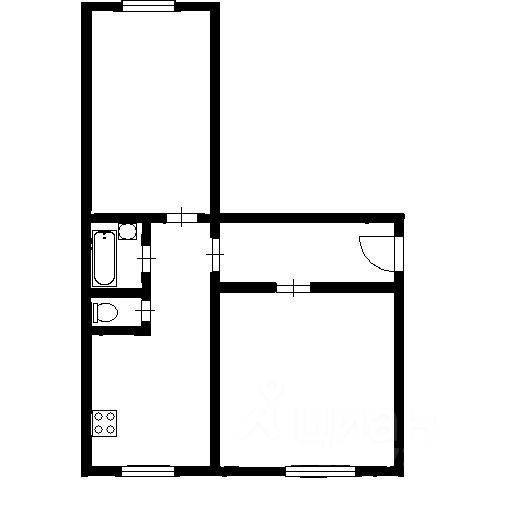 Планировка этой квартиры по данным Циан