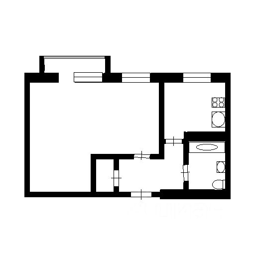 Планировка этой квартиры по данным Циан