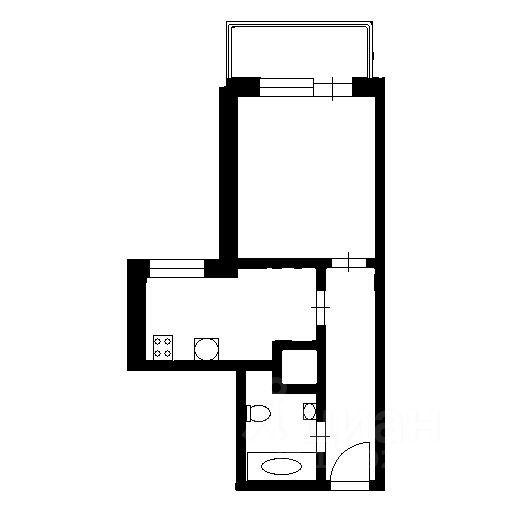 Планировка этой квартиры по данным Циан