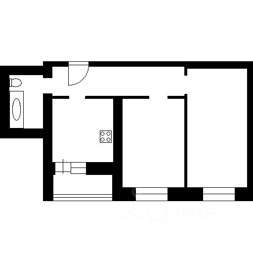 Планировка этой квартиры по данным Циан