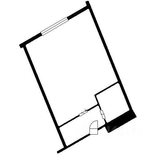 Планировка этой квартиры по данным Циан