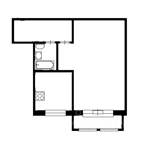 Планировка этой квартиры по данным Циан