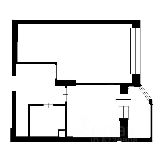 Планировка этой квартиры по данным Циан