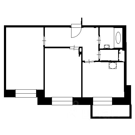 Планировка этой квартиры по данным Циан