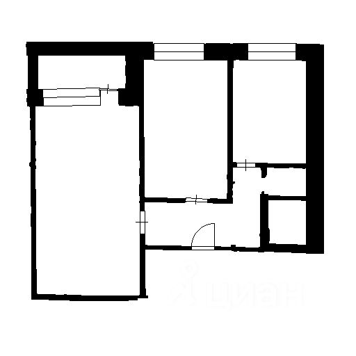Планировка этой квартиры по данным Циан