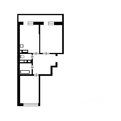 Планировка этой квартиры по данным Циан