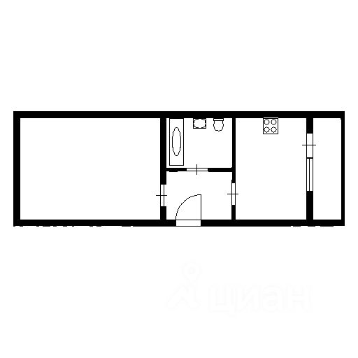 Планировка этой квартиры по данным Циан