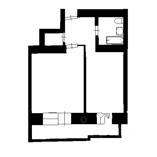 Планировка этой квартиры по данным Циан