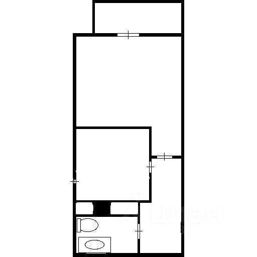 Планировка этой квартиры по данным Циан
