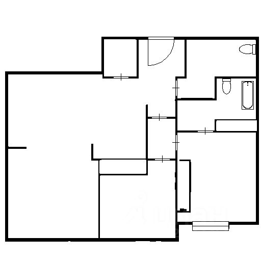 Планировка этой квартиры по данным Циан