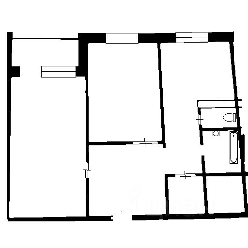 Планировка этой квартиры по данным Циан