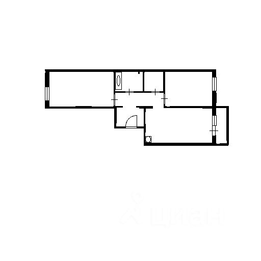 Планировка этой квартиры по данным Циан