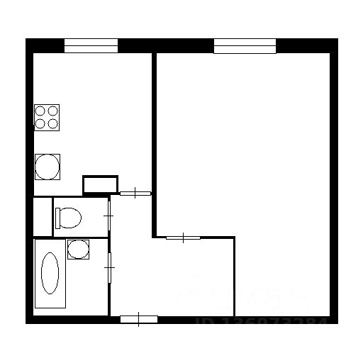 Планировка этой квартиры по данным Циан