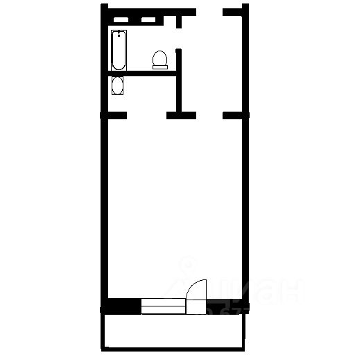 Планировка этой квартиры по данным Циан