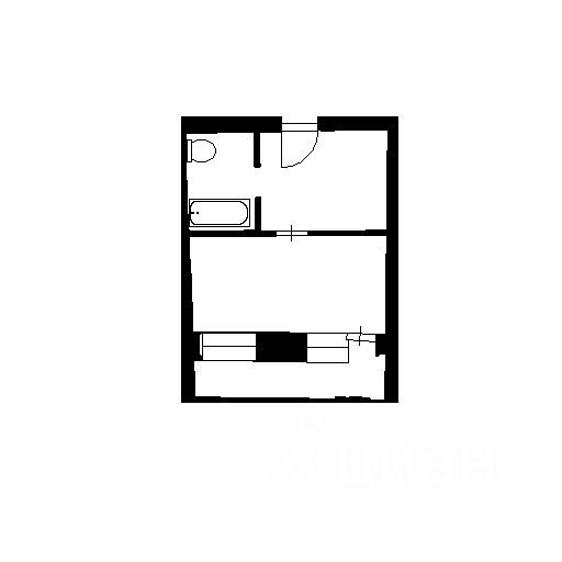 Планировка этой квартиры по данным Циан