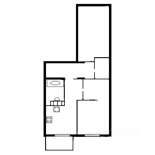 Планировка этой квартиры по данным Циан