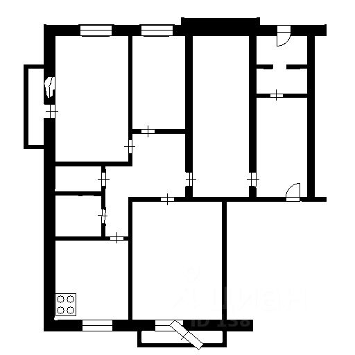 Планировка этой квартиры по данным Циан