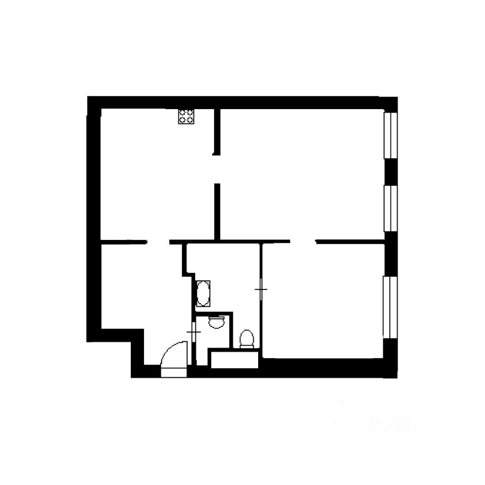 Планировка этой квартиры по данным Циан