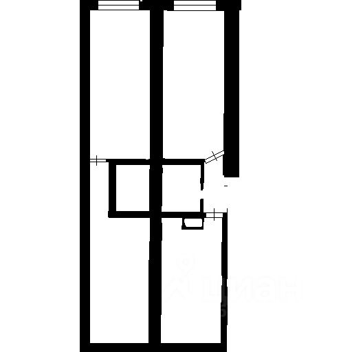 Планировка этой квартиры по данным Циан