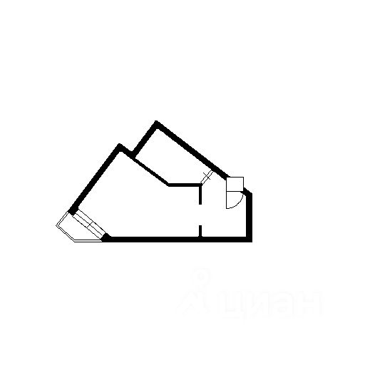 Планировка этой квартиры по данным Циан