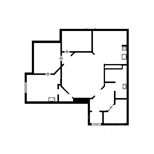 Планировка этой квартиры по данным Циан