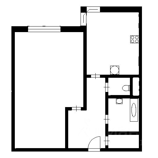 Планировка этой квартиры по данным Циан