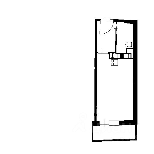Планировка этой квартиры по данным Циан
