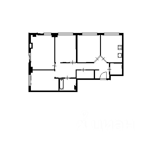Планировка этой квартиры по данным Циан