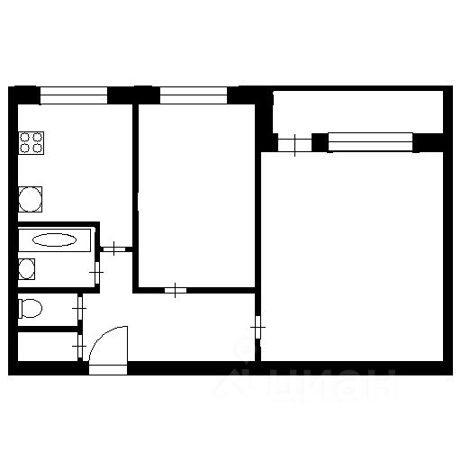 Планировка этой квартиры по данным Циан