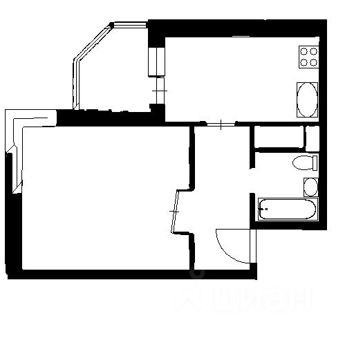 Планировка этой квартиры по данным Циан