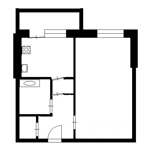 Планировка этой квартиры по данным Циан
