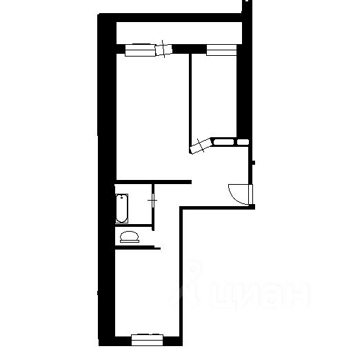 Планировка этой квартиры по данным Циан