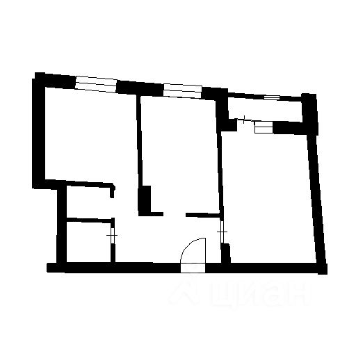 Планировка этой квартиры по данным Циан