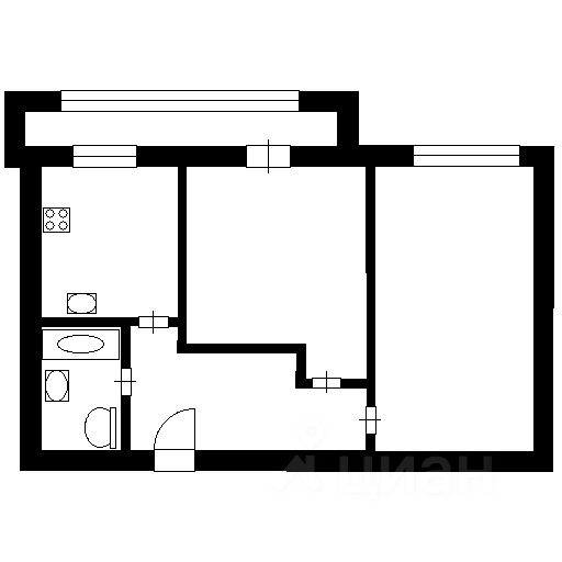 Планировка этой квартиры по данным Циан