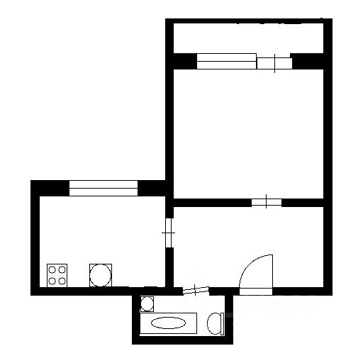 Планировка этой квартиры по данным Циан