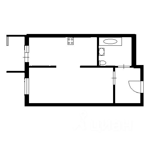 Планировка этой квартиры по данным Циан
