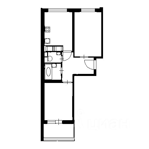 Планировка этой квартиры по данным Циан