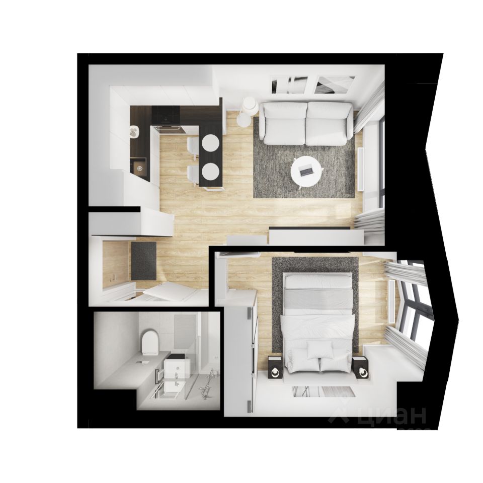 1-комн.кв., 32,9 м², 9/32 этаж