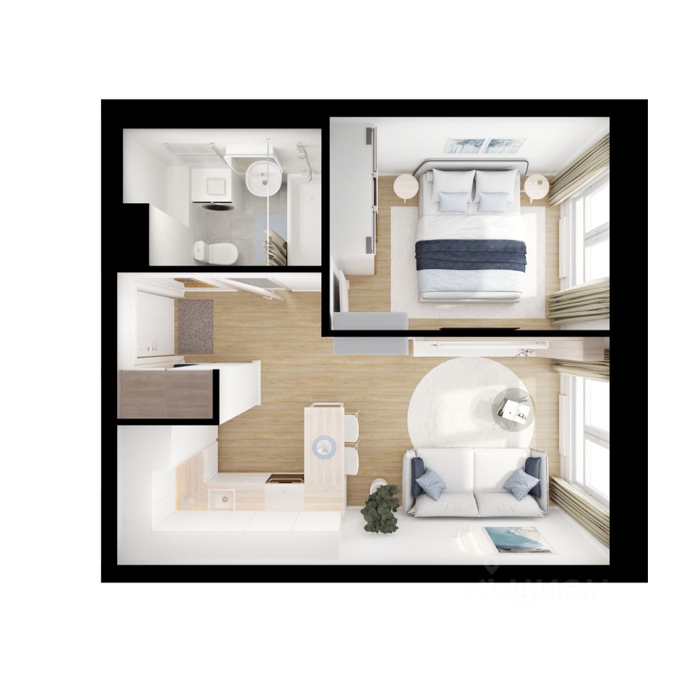 1-комн.кв., 32,2 м², 24/24 этаж