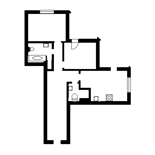 Планировка этой квартиры по данным Циан