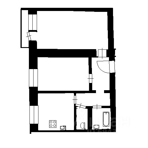 Планировка этой квартиры по данным Циан