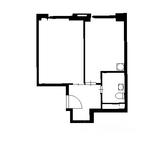 Планировка этой квартиры по данным Циан