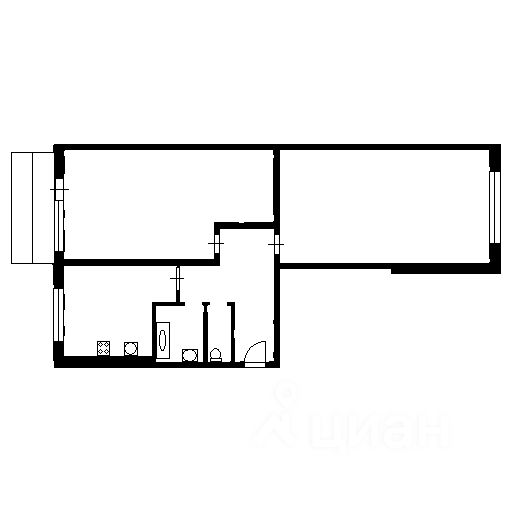 Планировка этой квартиры по данным Циан