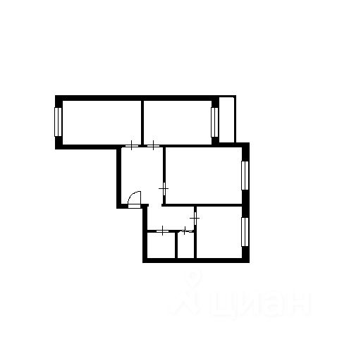 Планировка этой квартиры по данным Циан