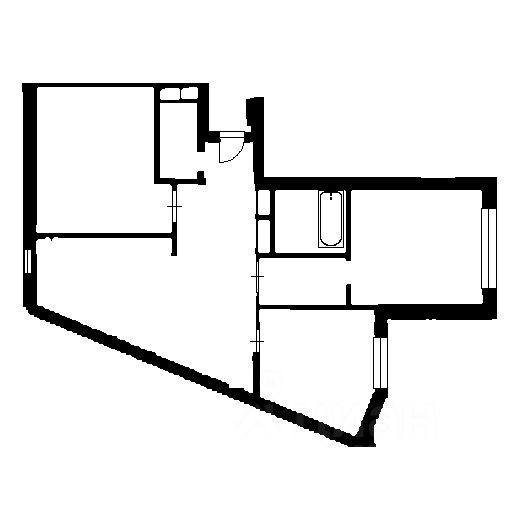Планировка этой квартиры по данным Циан
