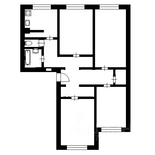 Планировка этой квартиры по данным Циан