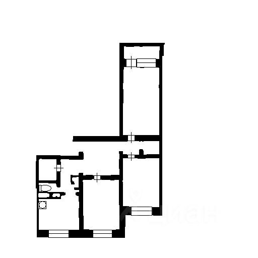 Планировка этой квартиры по данным Циан