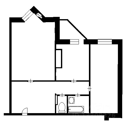 Планировка этой квартиры по данным Циан