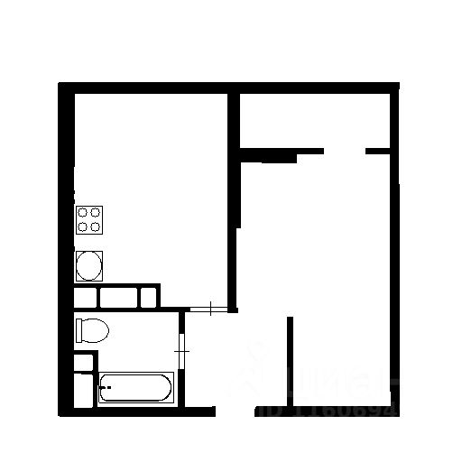 Планировка этой квартиры по данным Циан